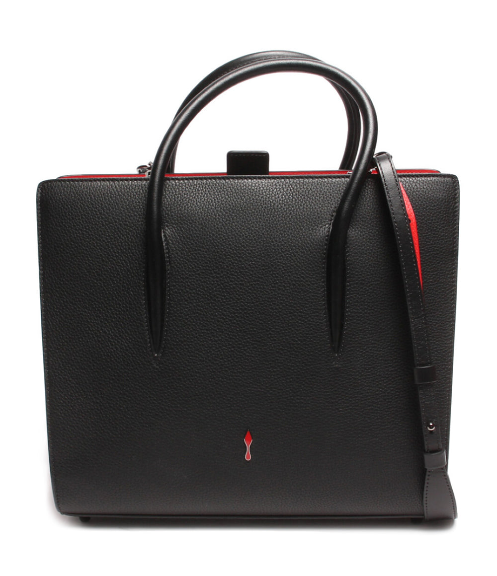 クリスチャンルブタン 2wayレザートートバッグ スタッズ Paloma Ultra Black ミディアム カーフ レディース Christian Louboutin